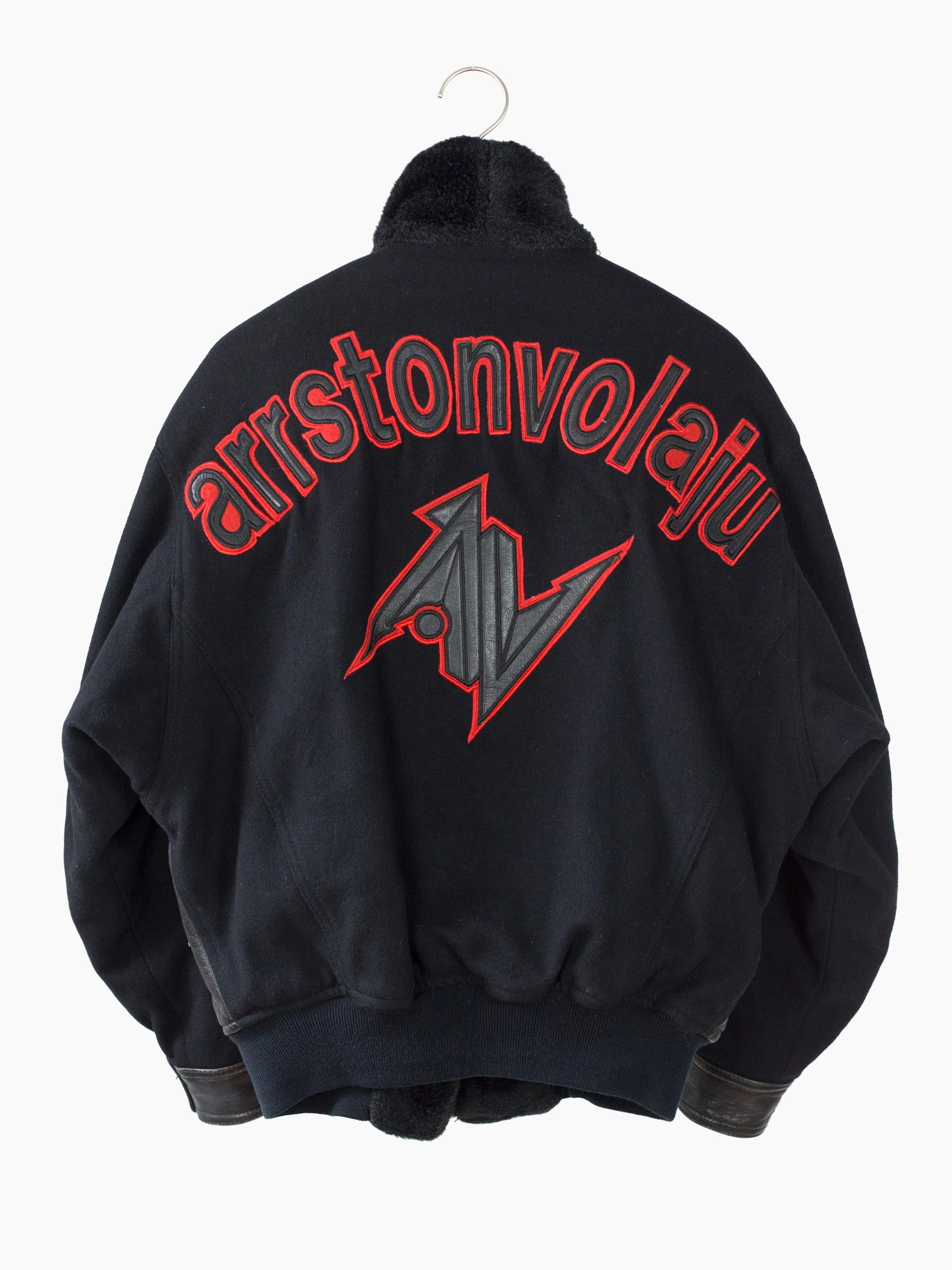 Arrston Volaju by Kohshin Satoh 80s Ring Clasp Mixed Material Reversible Bomber