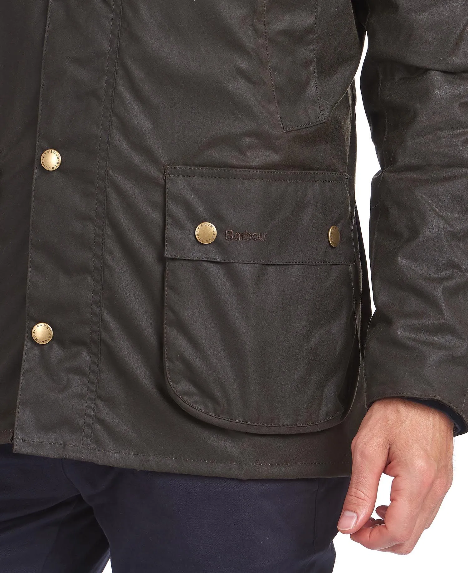 Ashby Waxed Jacket - Olive