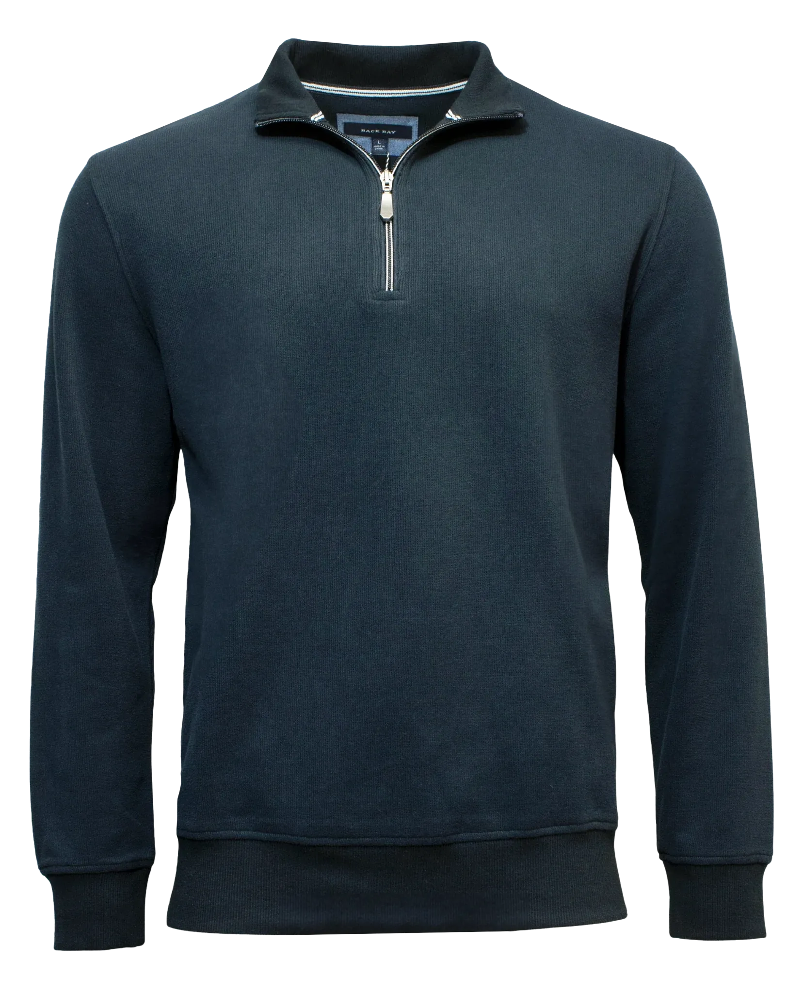 Back Bay Peached French Rib 1/4 Zip Pullover