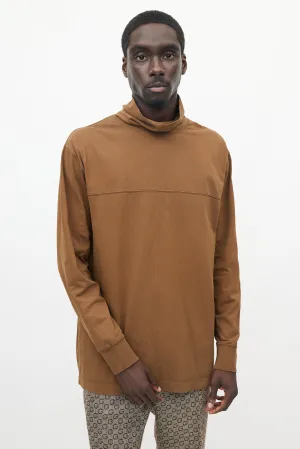 Brown Turtleneck Top