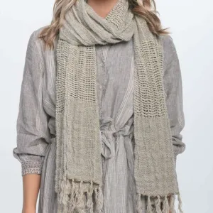 Clover Handloomed Linen Scarf | Rustic Linen