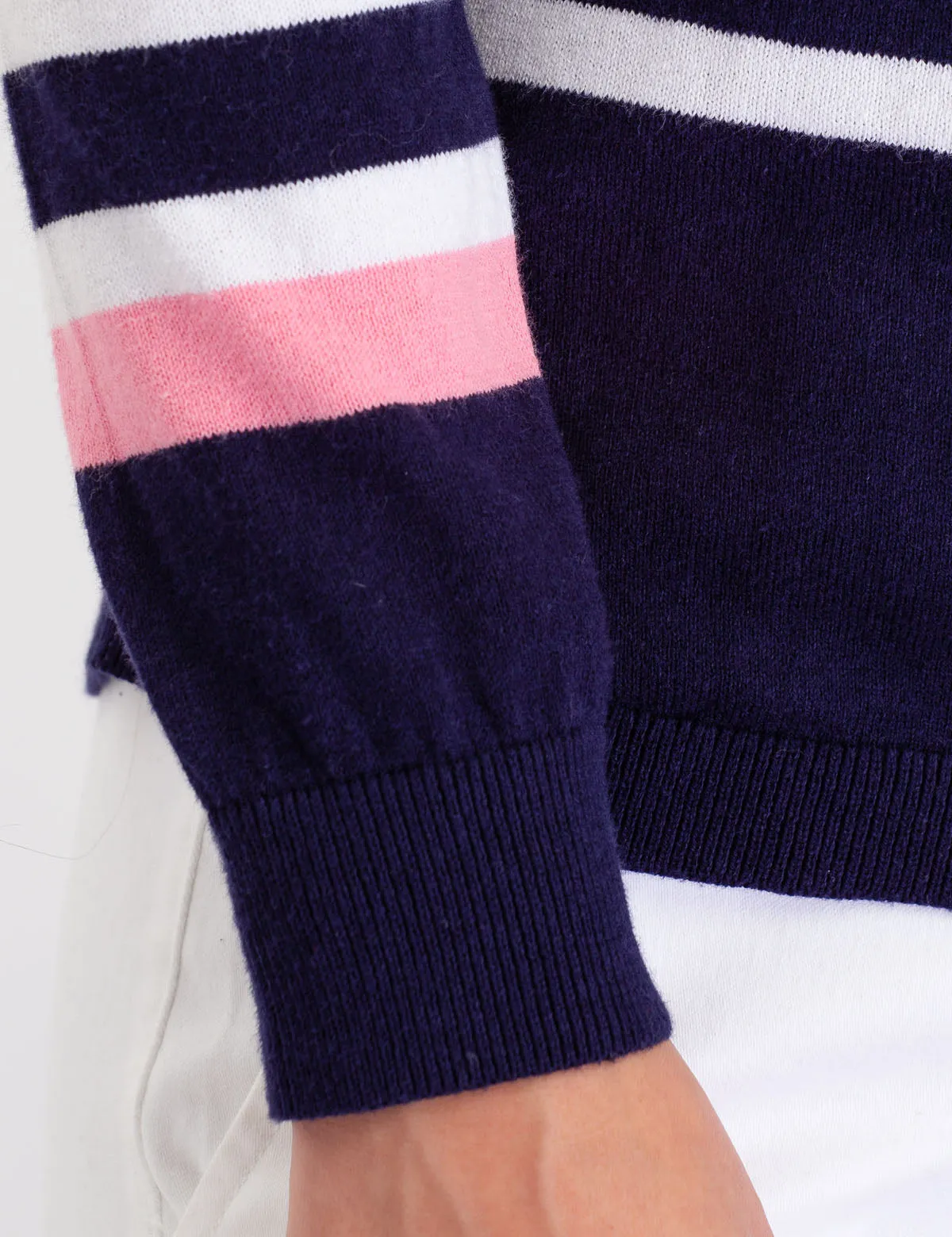 COLORBLOCK STRIPE SWEATER