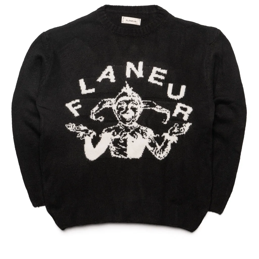 Flaneur Arlequin Sweater - Black