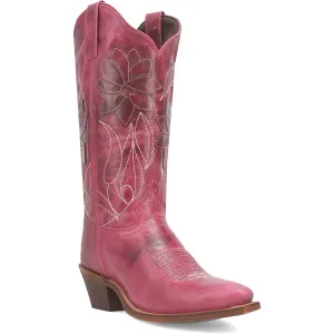 Laredo Womens Paislee Pink Leather Cowboy Boots 9 M