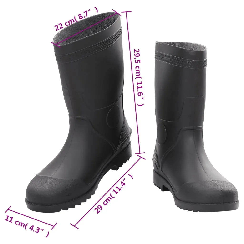 Rain Boots Black Size 44 PVC