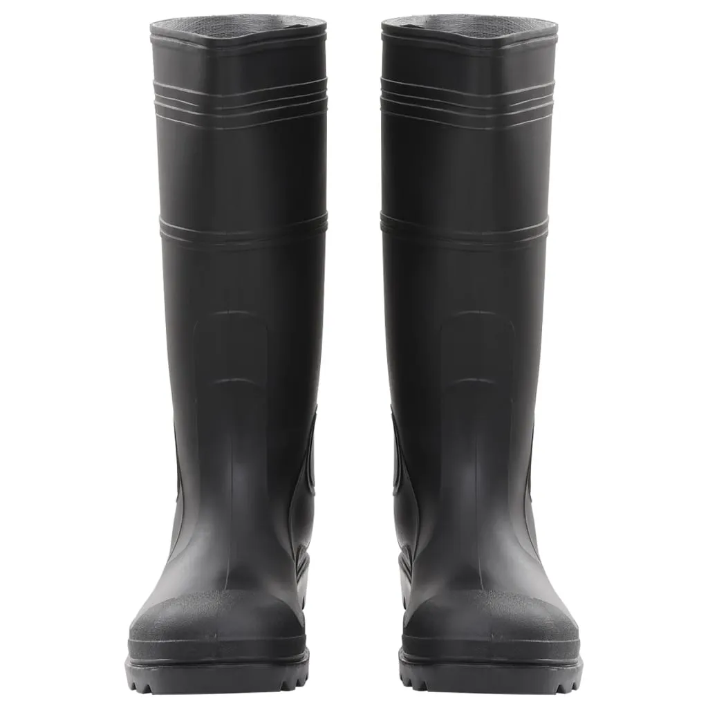 Rain Boots Black Size 45 PVC