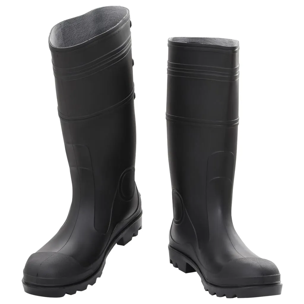 Rain Boots Black Size 45 PVC