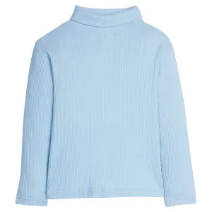 Ribbed Turtleneck- Ice Blue