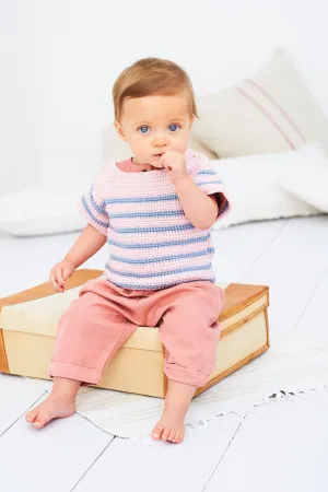 SALE Baby Pattern Bambino Crochet Striped Tops 9608