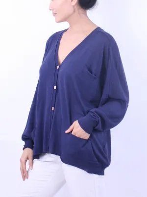 Silk Slouchy Pocket Cardigan