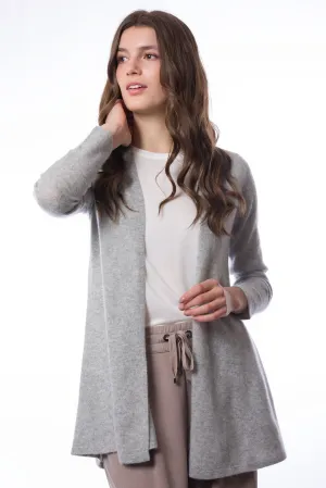 Sustainable Cashmere Lofty Longline Cardigan - Dove Grey