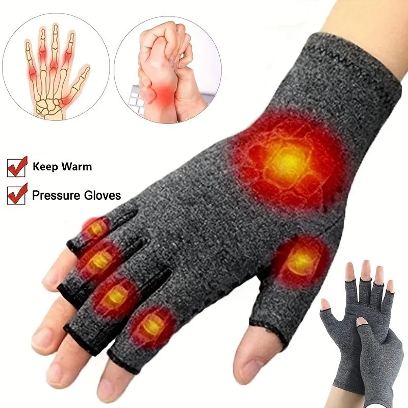 Thermal Fingerless Compression Gloves for Winter Workouts