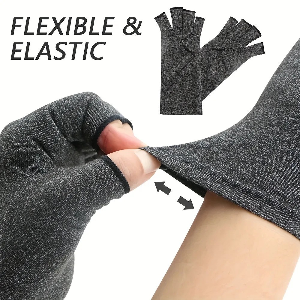 Thermal Fingerless Compression Gloves for Winter Workouts