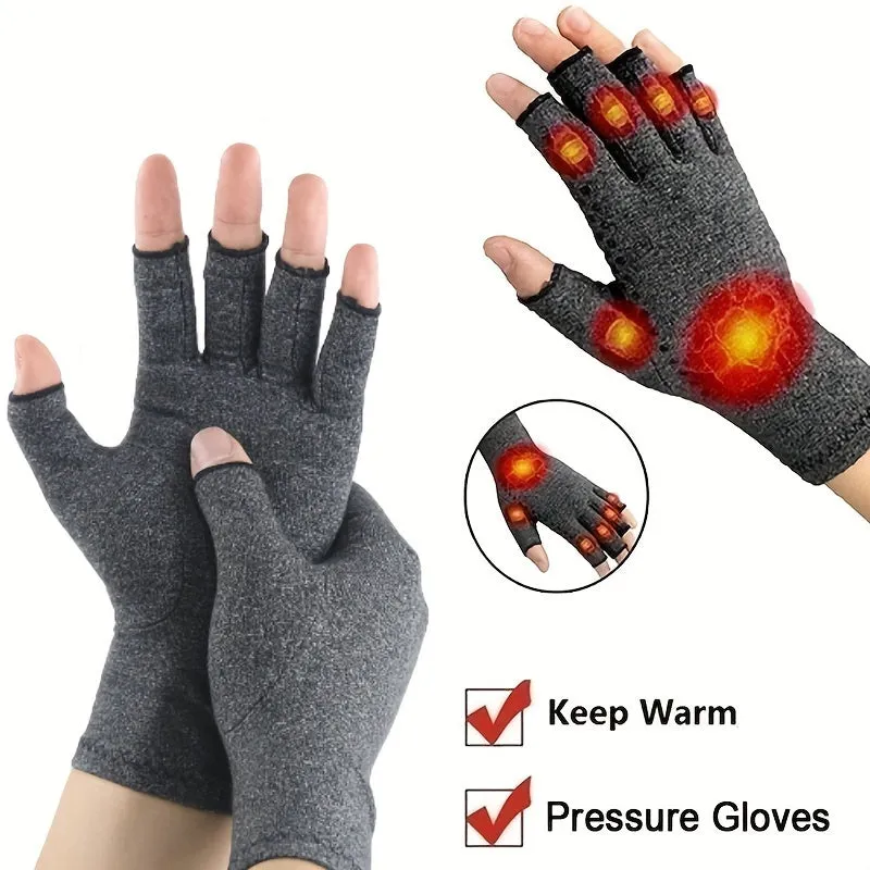 Thermal Fingerless Compression Gloves for Winter Workouts