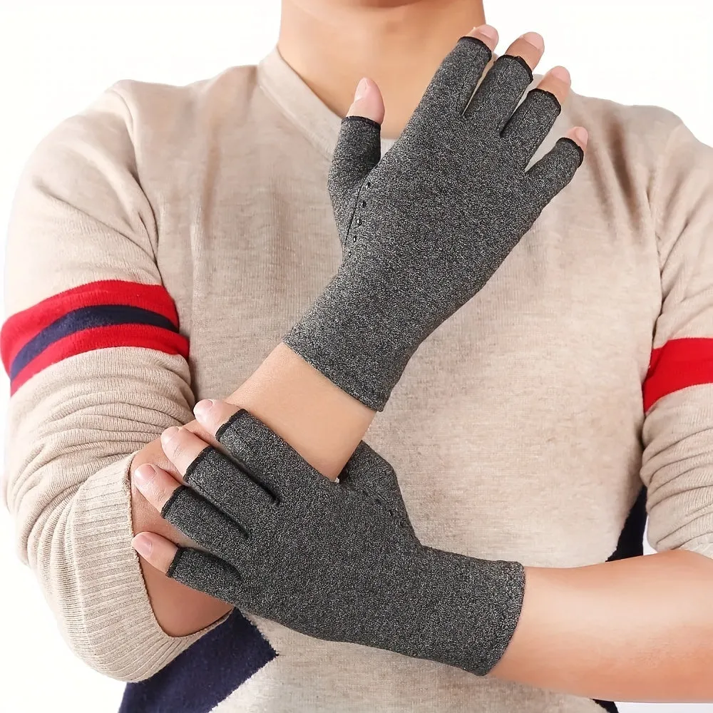 Thermal Fingerless Compression Gloves for Winter Workouts